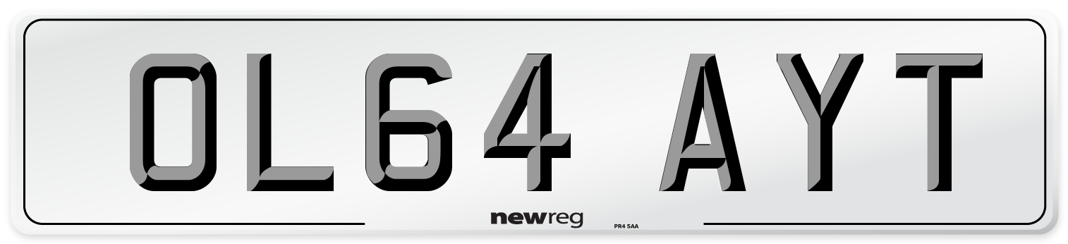 OL64 AYT Number Plate from New Reg